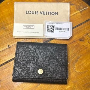 Louis Vuitton Business Card Holder Empriente Monogram Black Leather Card Case